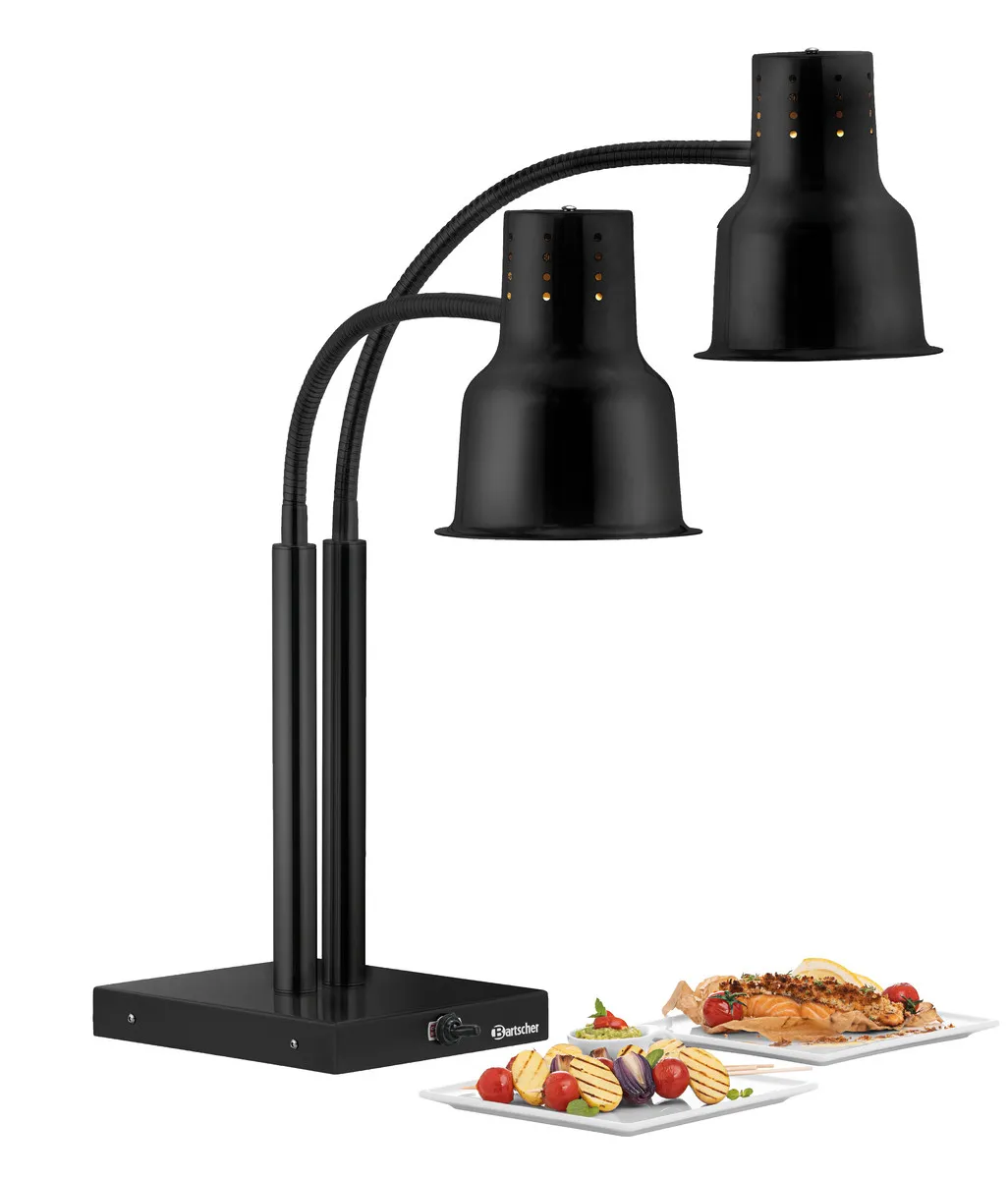 Musta kaksinkertainen lämpölamppu - 500 W