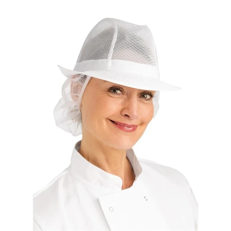 Hattu Trilby valkoisella verkolla - Koko L