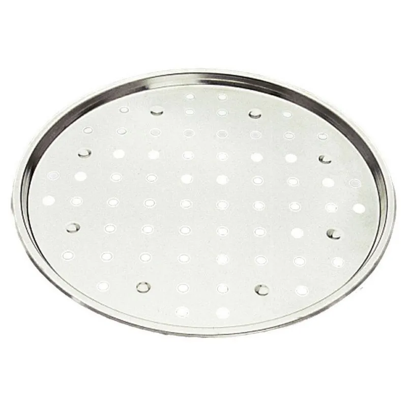 Reikälevy pizzalle valkoisesta raudasta - Ø 340 mm