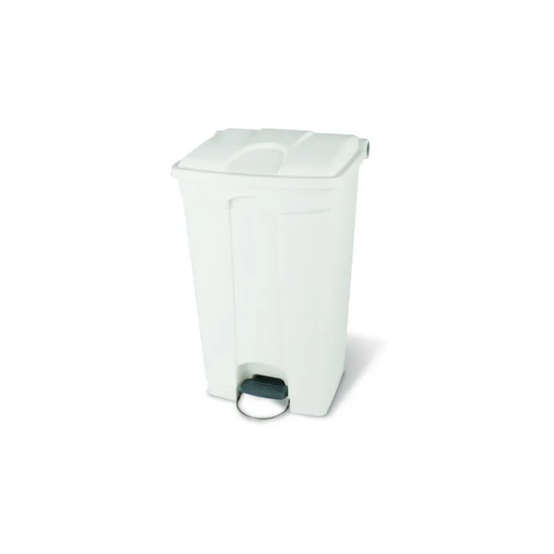 Roskakori polkimella valkoinen - 90 L
