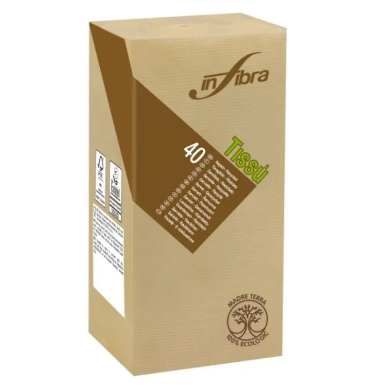 Servietti Madre Terra selluloosasta 2-kerroksinen - 38 x 38 - 720 kpl erä