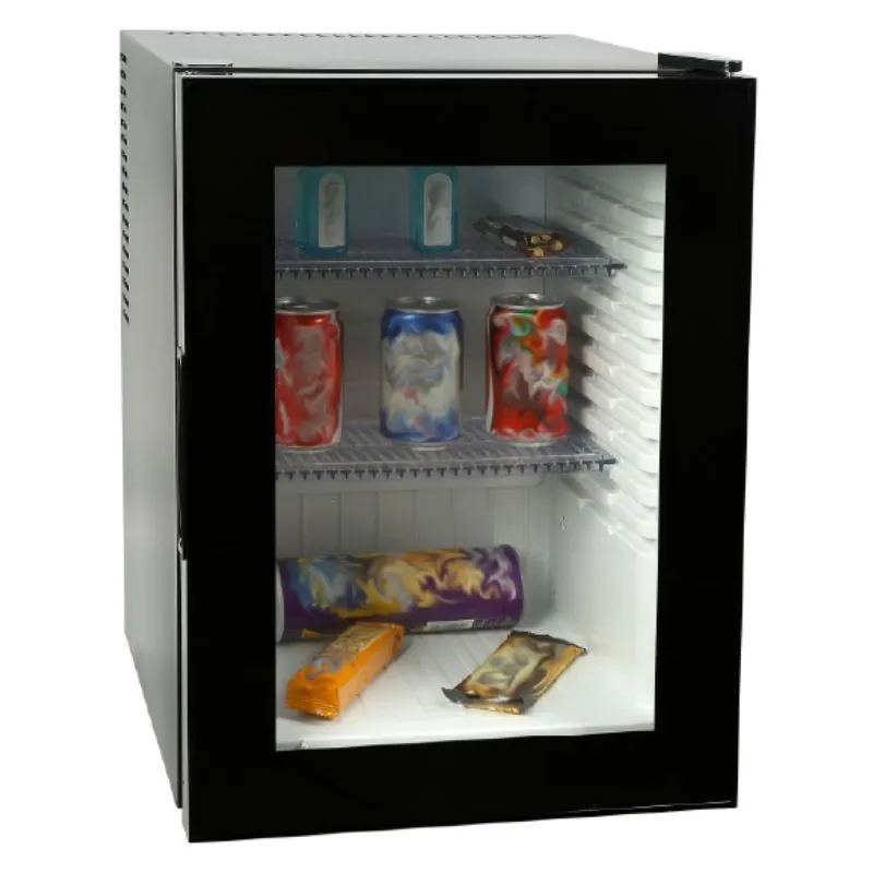Minibaari lasiovella musta - 40 L