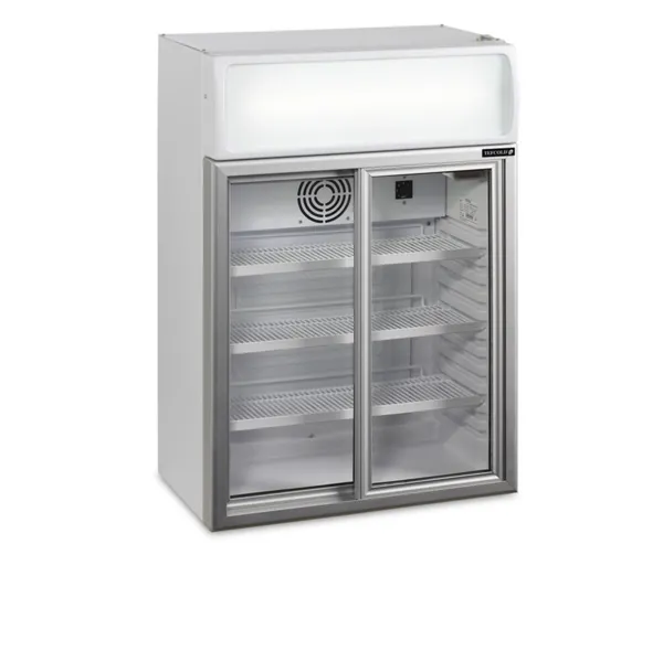 Mini Jääkaappikaappi Katoksella - 2 Lasista Ovea - 60 L