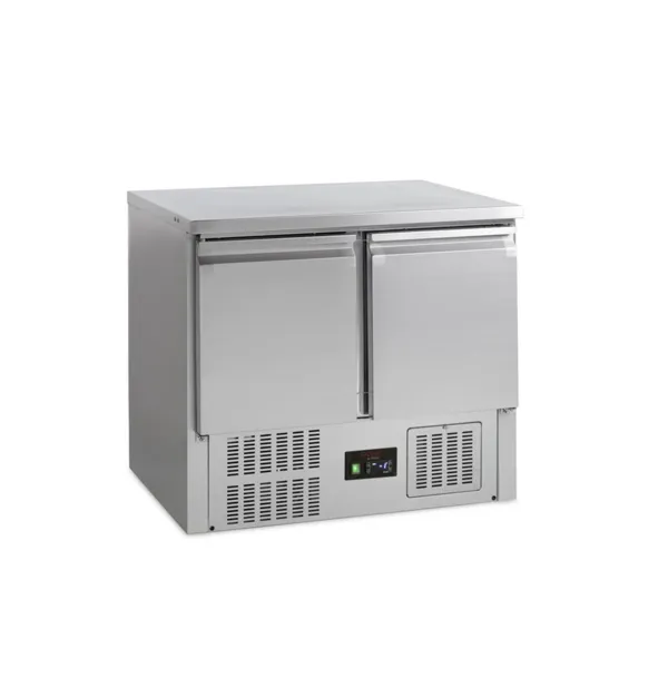 Ruostumaton teräs GN 1/1 -kylmäsalaattipöytä - 2 ovea - 225 L