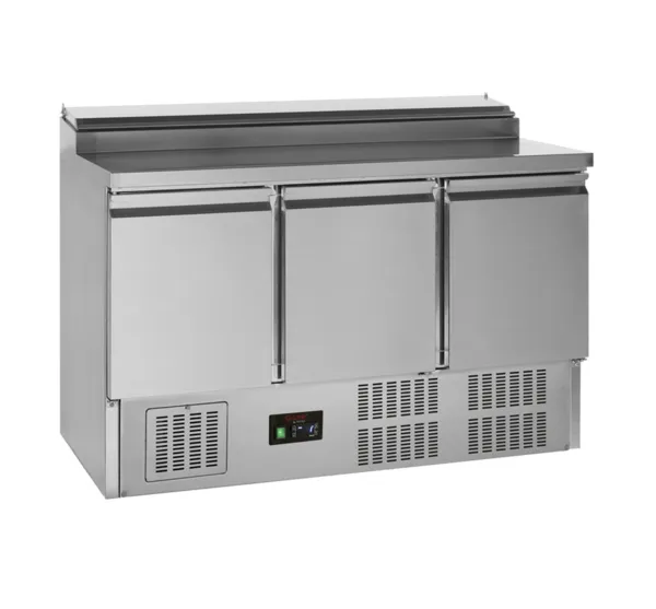 Saladette Jääkaappi GN 1/1 Ruostumaton Teräs - 3 Ovet - 320 L - 4 GN 1/3