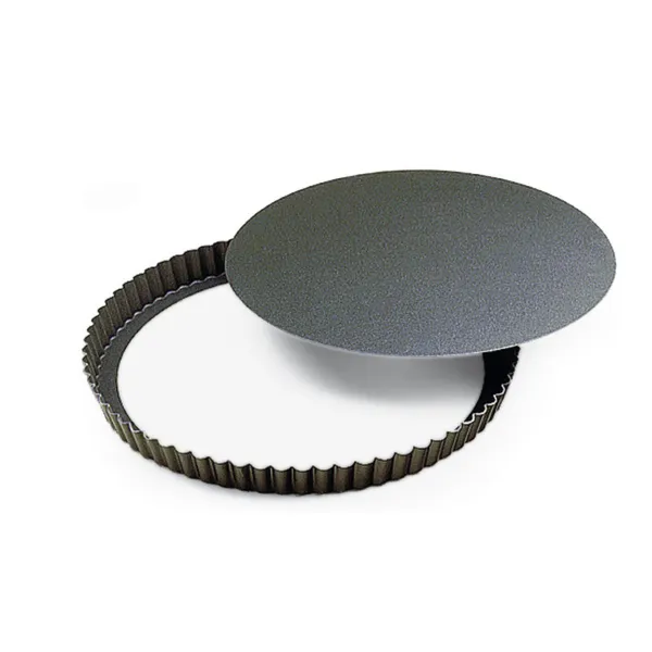 Korkea pyöreä aaltoreunainen tarttumaton irtopohjavuoka - ⌀ 260 mm