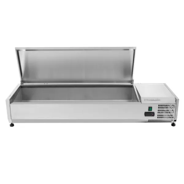 Saladette Jääkaappi Asetettava Ruostumaton Teräskansi - 6 x GN 1/3