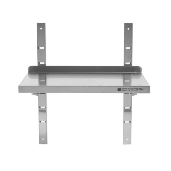 Ruostumattomasta teräksestä valmistettu seinähylly - L 800 x S 300 mm