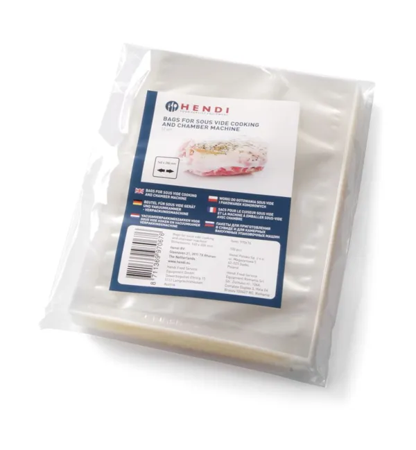 Sileäpintaiset sous vide -kypsennyspussit 350 x 250 mm - 100 kpl:n erä