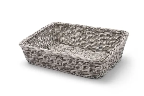 Leipäkori, harmaa, suorakulmainen - 400 x 300 mm