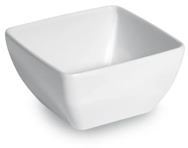 Valkoinen neliönmuotoinen salaattikulho - 130 x 130 mm