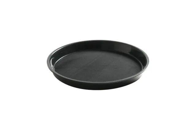 Pyöreä korkea reunainen polypropeenista valmistettu tarjotin - Musta - Halkaisija 320 mm
