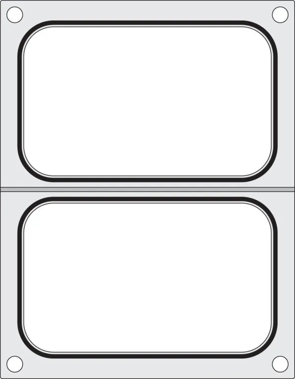 Tiivistysmatriisi käsikäyttöiselle tiivistyskoneelle - 2 lokeroa 178 x 113 mm