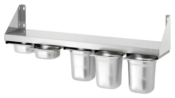 Maustehylly - 5 x GN 1/6 -astiat
