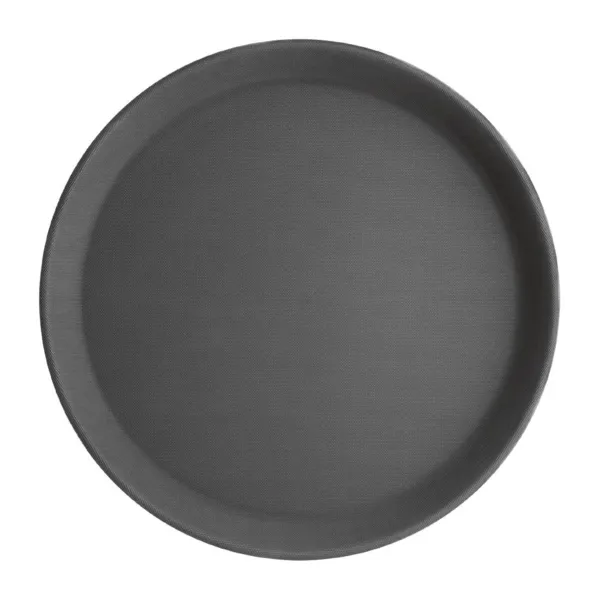 Pyöreä Musta Liukumaton Tarjotin - Halkaisija 280 mm