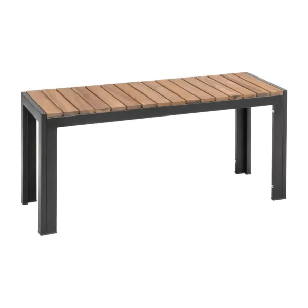 Teräksiset ja akaasiapuiset penkit 100 cm - 2 kpl:n setti