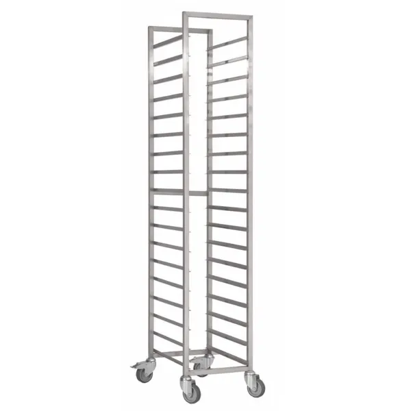 Vaunuliukueste ruostumatonta terästä - 600 x 400 mm - 18 tasoa