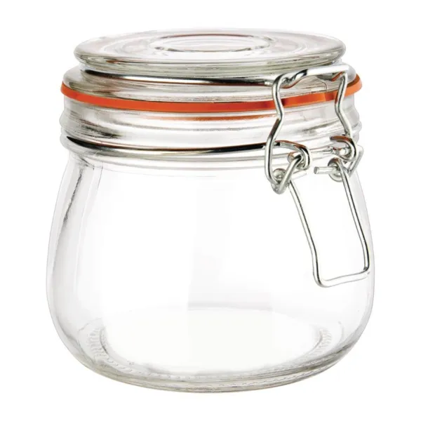 Purkkisäilytysastia klipsillä 500 ml