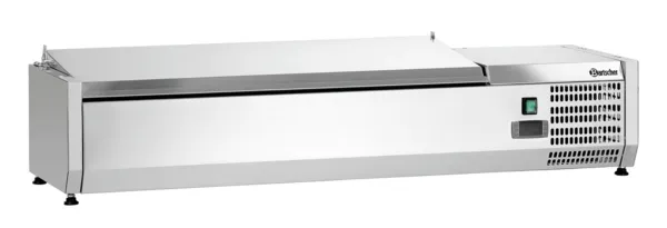 Ruostumattomasta teräksestä valmistettu jäähdytetty salaattipöytä - 3 x GN 1/3 + 1 x GN 1/2