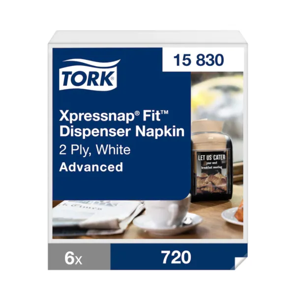 Valkoiset kertakäyttöliinat Xpressnap Fit® -pakkaus, 4320 kpl