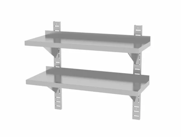 Säädettävä Seinä Hylly 2 Tasoa 2 Kannattimella - L 800 x 300 mm