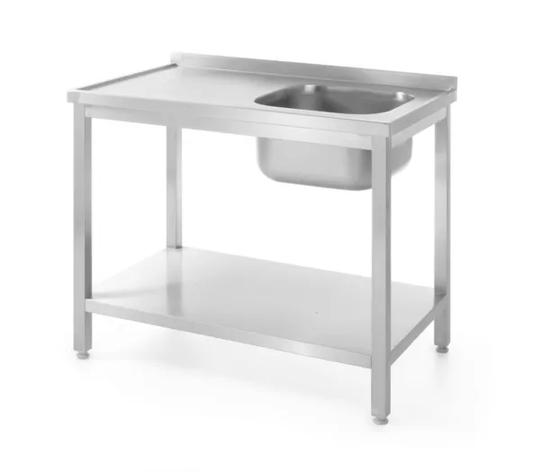 Allaspöytä 1 Altaalla Oikealla ja Hyllyllä Profi Line - P 600 x L 1000 mm