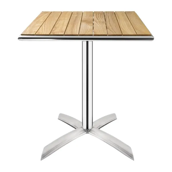 Neliönmuotoinen Bistro-pöytä kallistuvalla saarniviilulla - 600 mm - Kunnostettu
