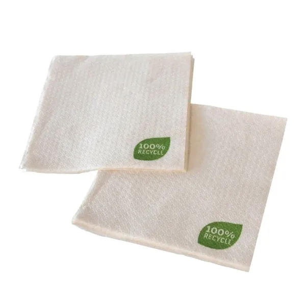 Kierrätyspaperinen lautasliina - 30 x 30 cm 1 taitos - 100 kpl:n erä