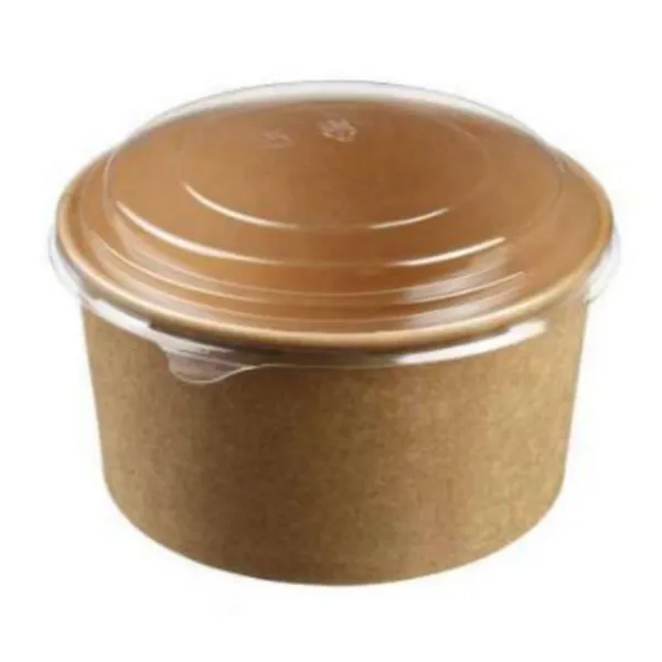Salaattikulho kraftpohjalla ja kannella - 1000 ml - ø 149 mm - 25 kpl