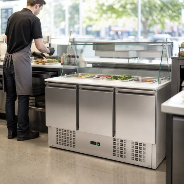 Saladette Jääkaappi 4 GN 1/1 - 3 Ovet